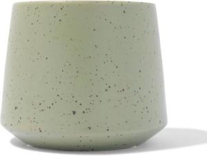 HEMA Aardewerk Bloempot Met Spikkels Ø12.5x12.5 (groen)