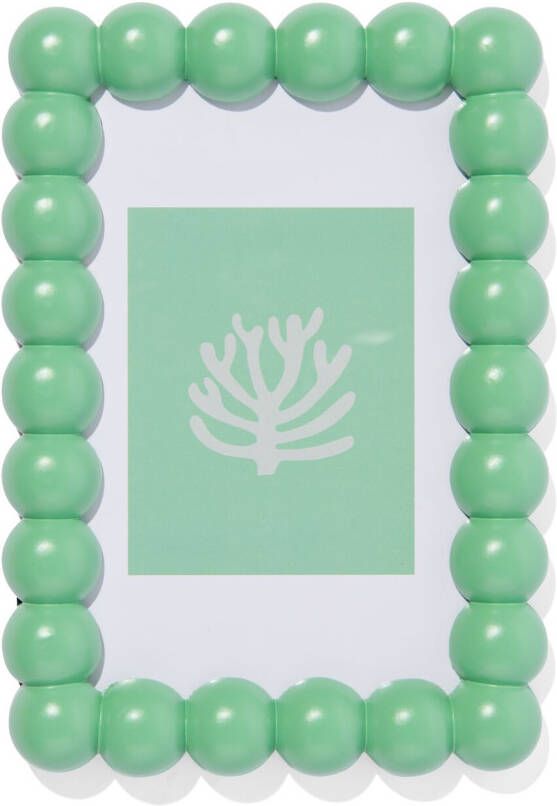 HEMA Fotolijst 10x15cm Groen Hout Bolletjes (felgroen)