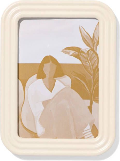 HEMA Fotolijst 10x15cm Hout Reliëf Crème (creme)