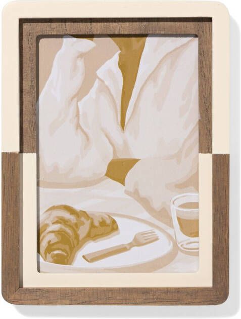 HEMA Fotolijst 10x15cm Hout Randen (creme)