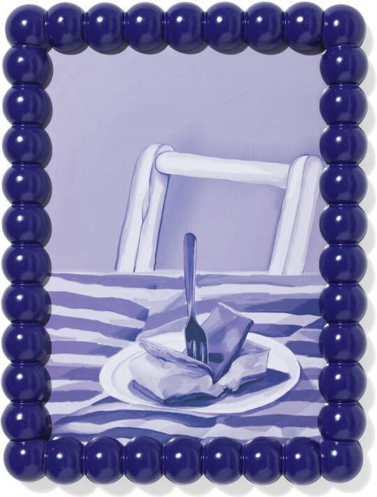 HEMA Fotolijst 15x20cm Blauw Hout Bolletjes (blauw)