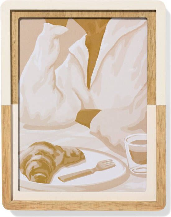 HEMA Fotolijst 15x20cm Hout Randen (creme)