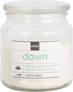 HEMA Geurkaars In Glazen Pot Ø9.5x8 Dawn (transparant)