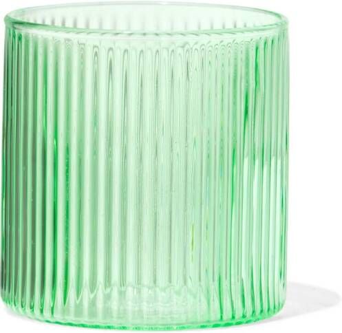 HEMA Glas Voor Geurkaars XS Ribbel Groen (groen)