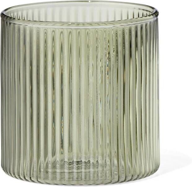 HEMA Glas Voor Geurkaars XS Ribbel Lichtgroen (groen)