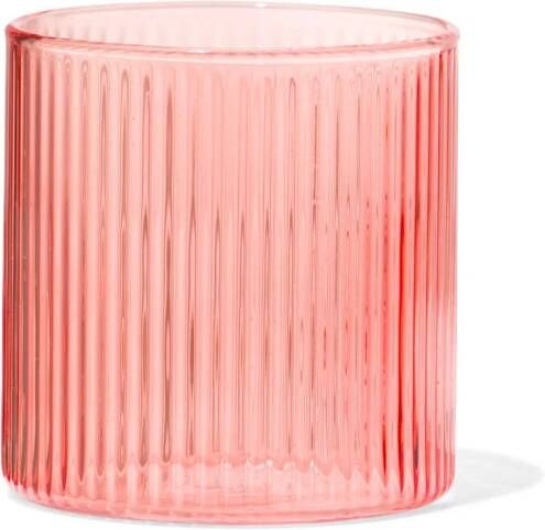 HEMA Glas Voor Geurkaars XS Ribbel Oranje (oranje)