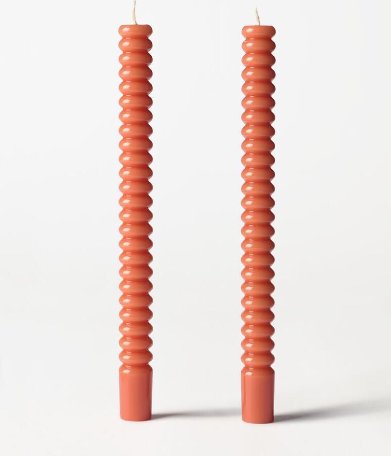 HEMA Dinerkaars ⌀2.2x25cm Ribbel Donkeroranje 2 Stuks (donkeroranje)