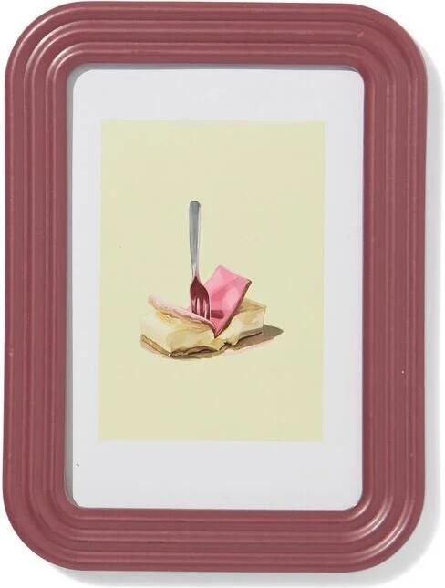 HEMA Fotolijst 10x15cm Hout Ribbelrand (bordeauxrood)