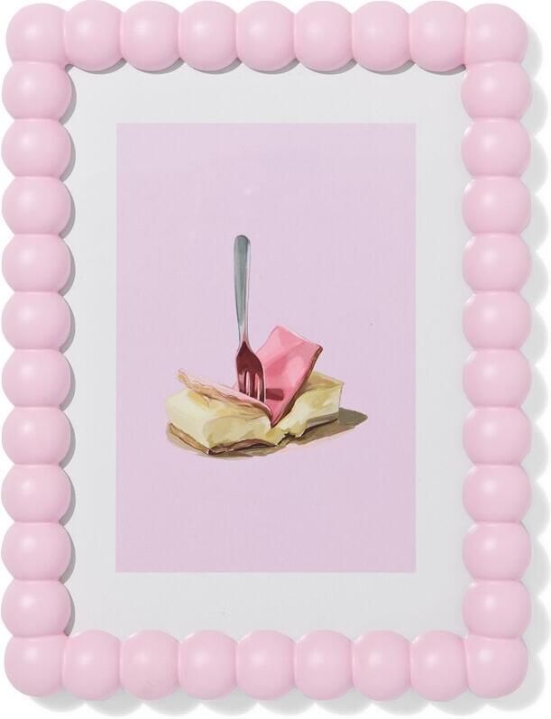 HEMA Fotolijst 15x20cm Hout Bolletjes (roze)