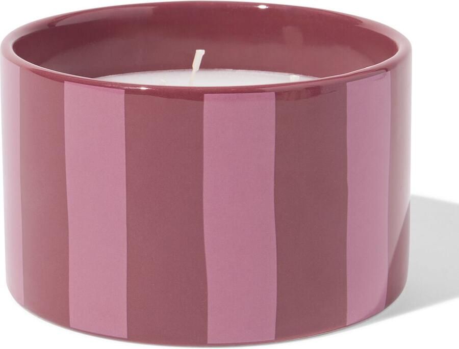 HEMA Geurkaars ⌀11x7cm Keramiek Lavendel-roos (donkerrood)