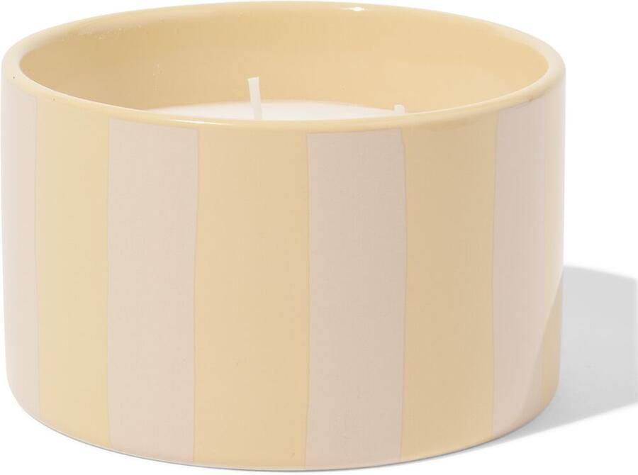 HEMA Geurkaars ⌀11x7cm Keramiek Sinaasappel-cederhout (naturel)