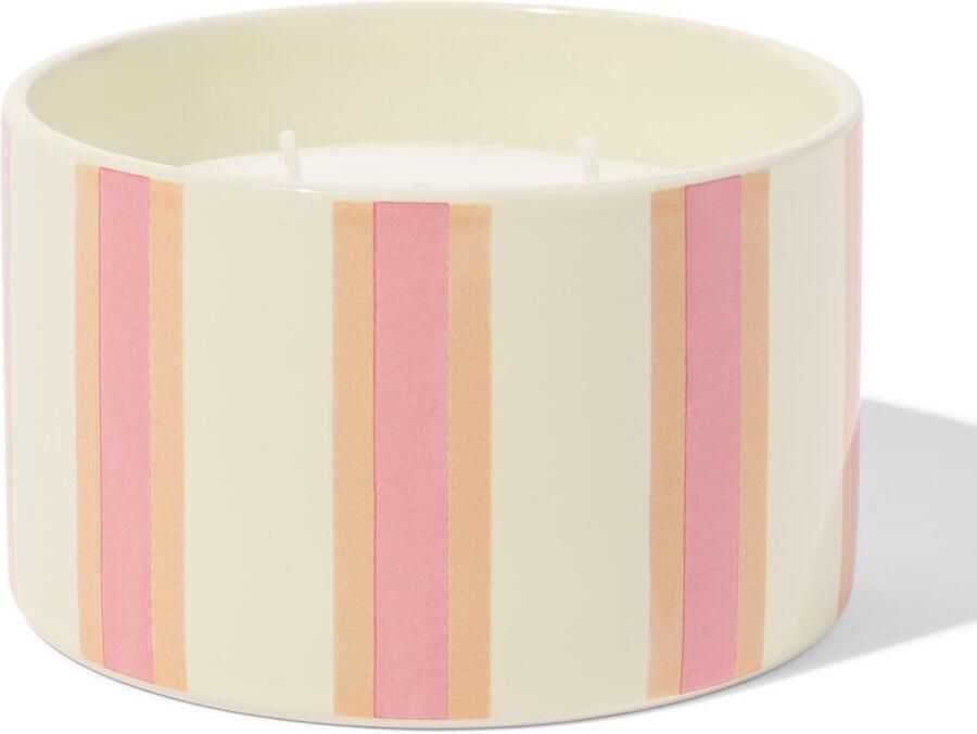 HEMA Geurkaars ⌀11x7cm Keramiek Tompouce (roze)