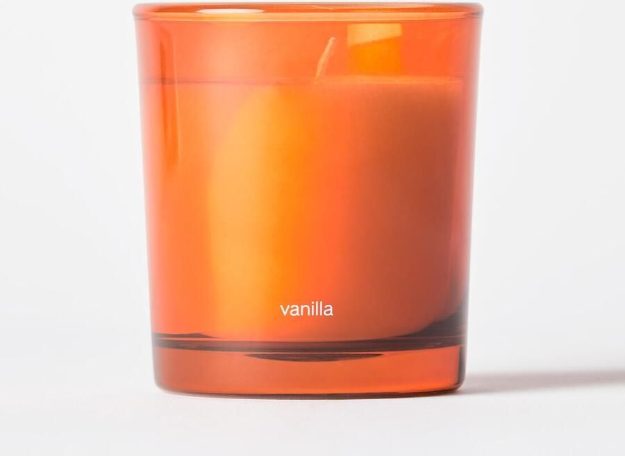 HEMA Geurkaars ⌀7x8cm Glas Vanille (donkeroranje)