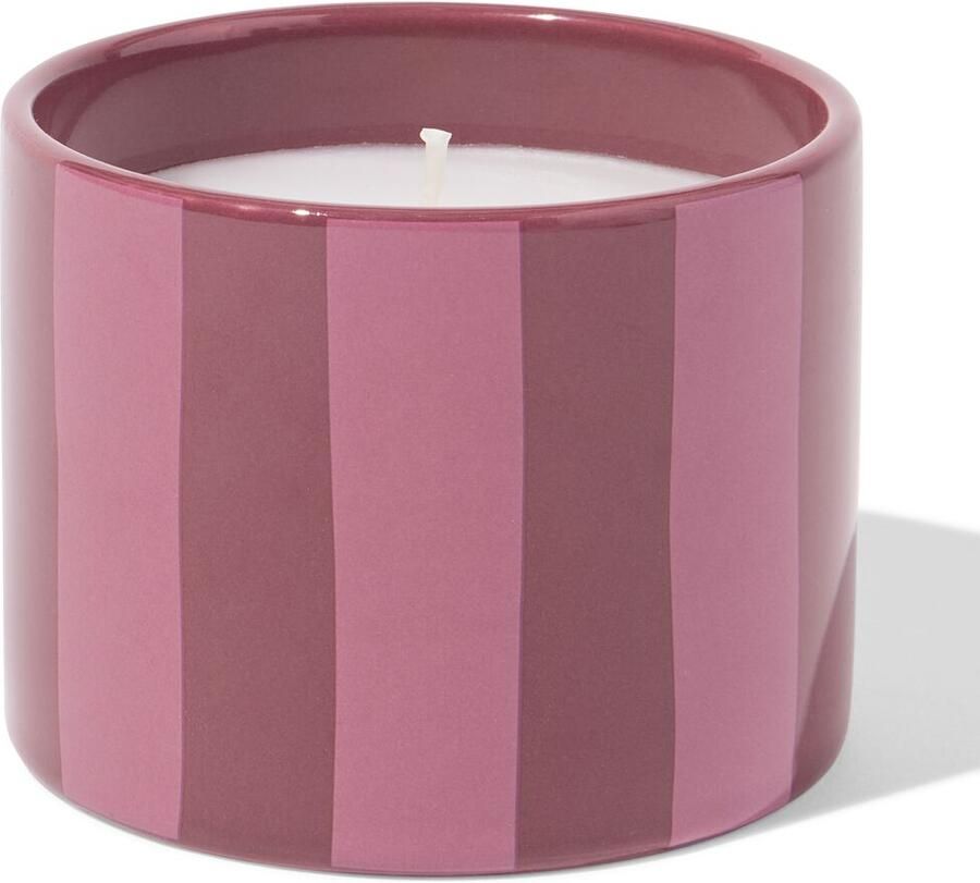 HEMA Geurkaars ⌀8x6.4cm Lavendel-roos (donkerrood)