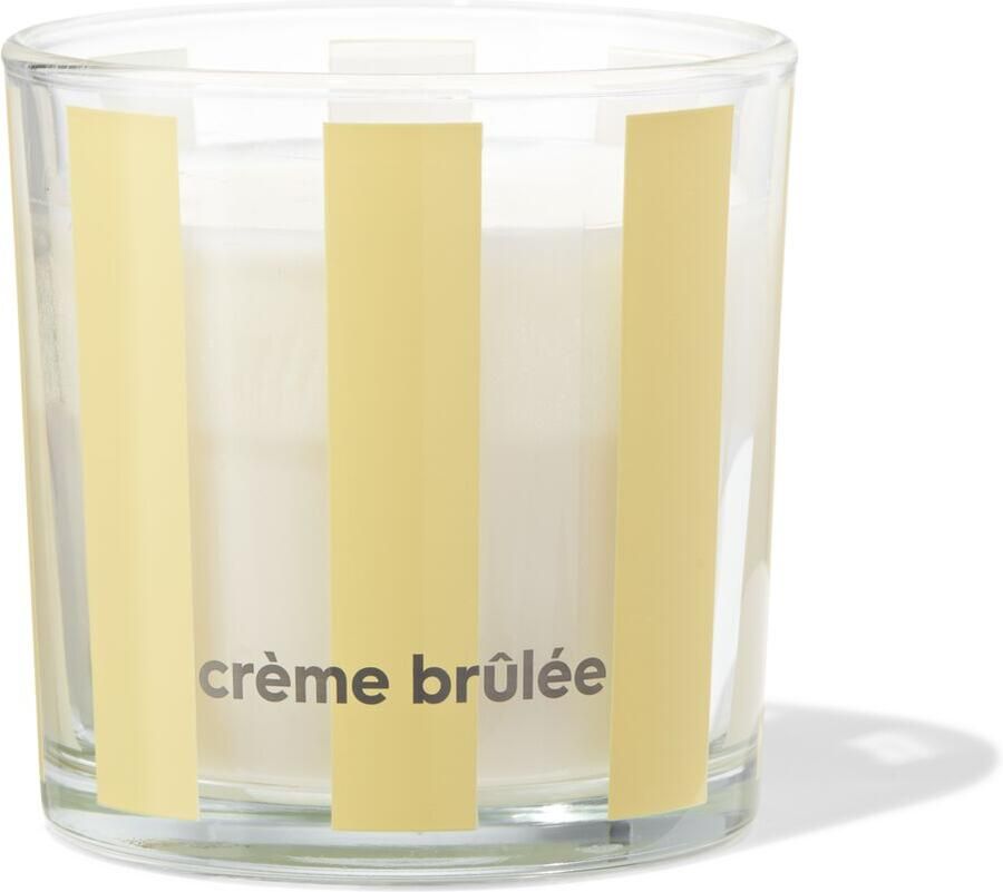 HEMA Geurkaars In Glas ⌀10x10cm Crème Brûlée (lichtgeel)