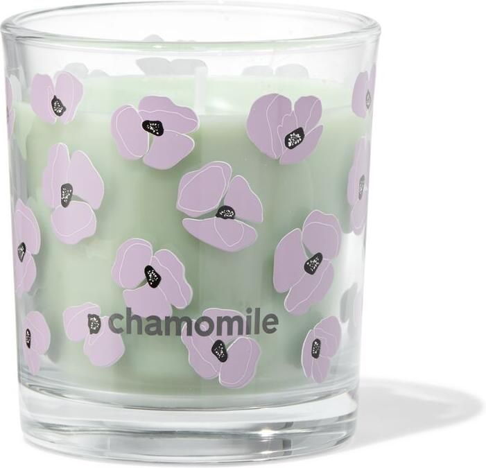 HEMA Geurkaars In Glas ⌀7x8cm Kamille (lichtgroen)