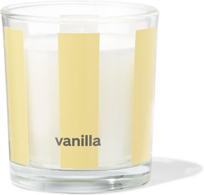 HEMA Geurkaars In Glas ⌀7x8cm Vanille (lichtgeel)