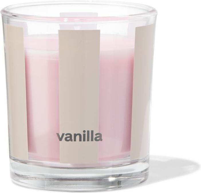 HEMA Geurkaars In Glas ⌀7x8cm Vanille (lichtroze)