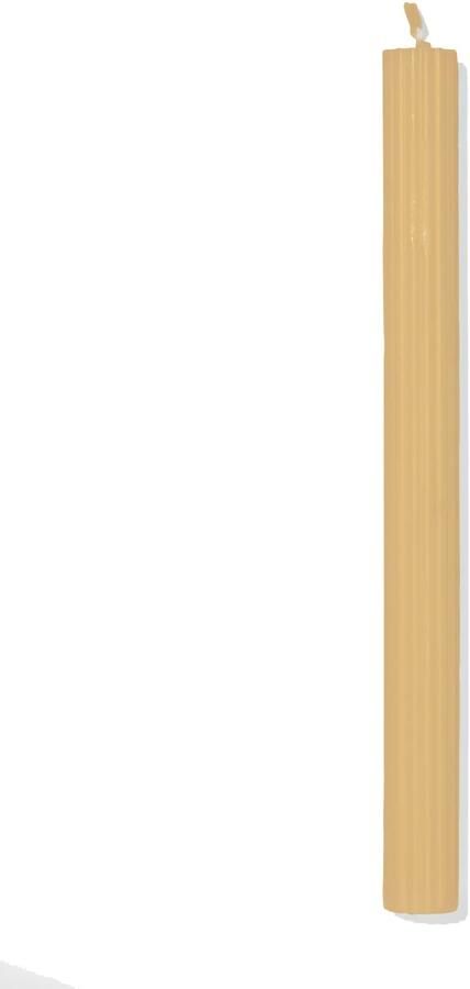 HEMA Huishoudkaars ⌀2.2x24cm Ribbel Lichtgeel (lichtgeel)