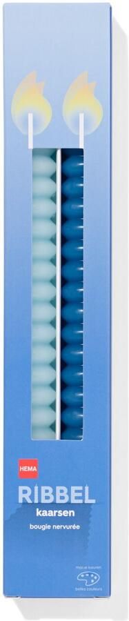 HEMA Kaarsen Ribbel 2 Stuks (blauw)