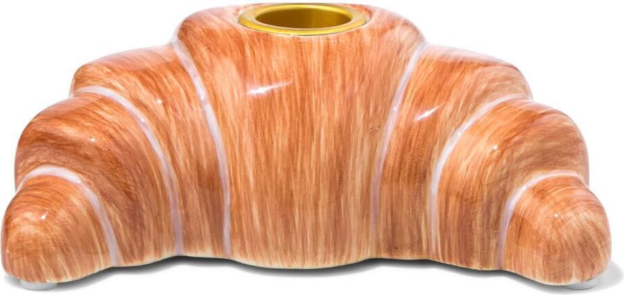 HEMA Kaarshouder 13.5x8x4.5cm Keramiek Croissant (oranje)