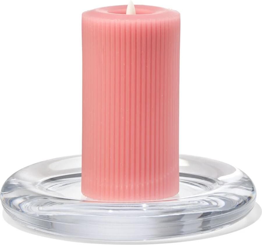 HEMA Kaarsonderzetter ⌀20x3cm Glas (transparant)