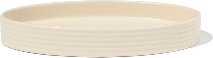 HEMA Kaarsonderzetter ⌀30cm Keramiek Ovaal Wit (wit)