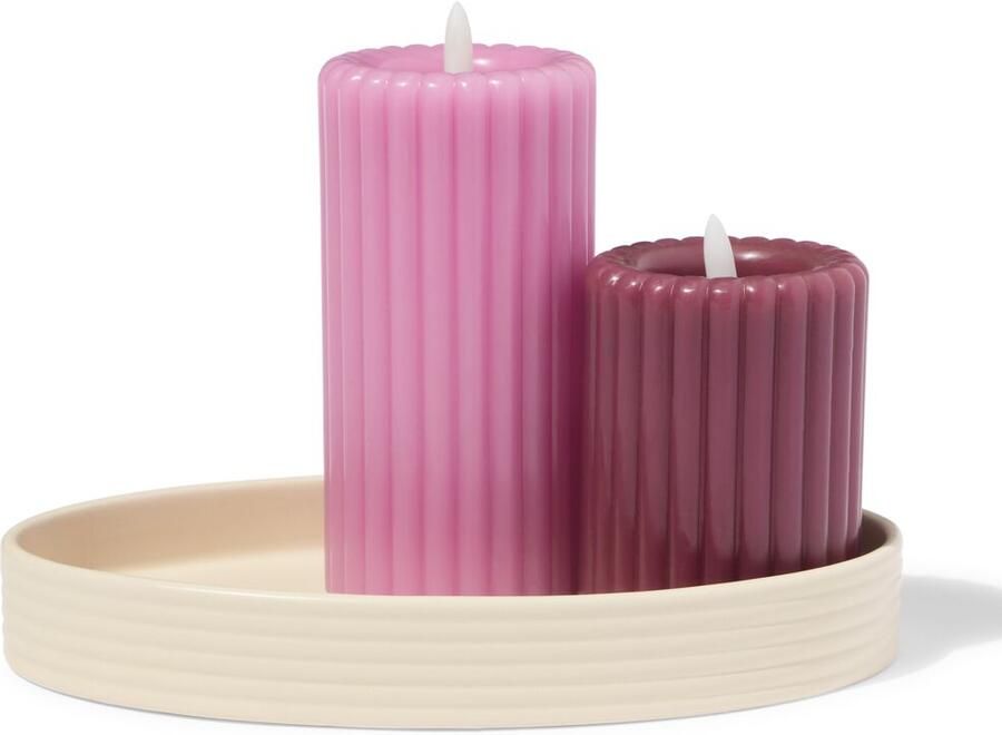 HEMA Kaarsonderzetter ⌀30cm Keramiek Ovaal Wit (wit)