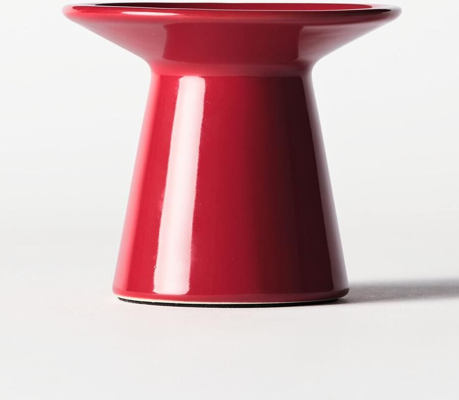 HEMA Kaarsplateau ⌀10x9.5cm Zwier Keramiek Rood (rood)