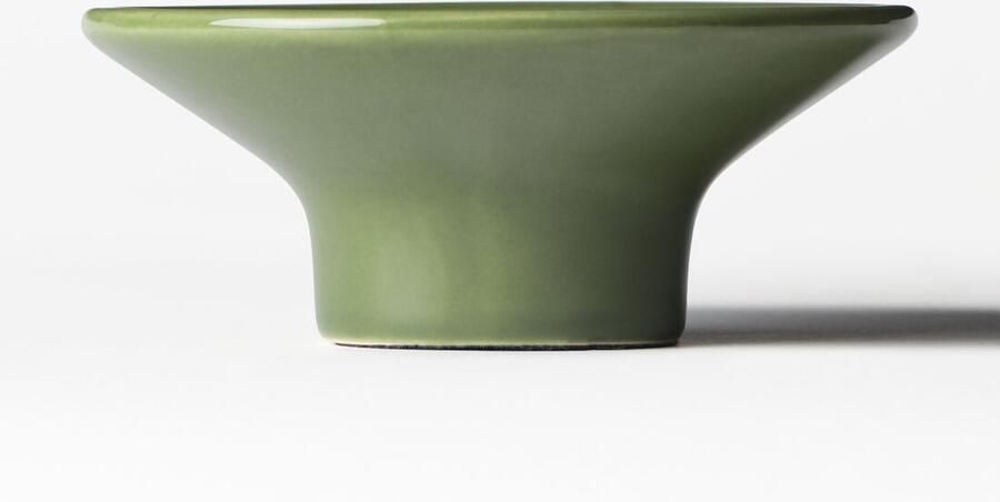 HEMA Kandelaar ⌀12x6.5cm Zwier Keramiek Groen (groen)