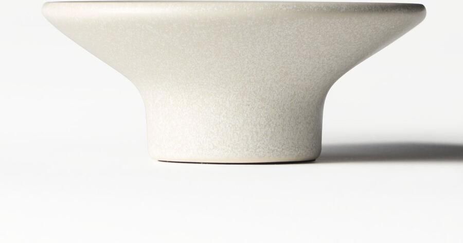 HEMA Kandelaar ⌀12x6.5cm Zwier Keramiek Wit (wit)