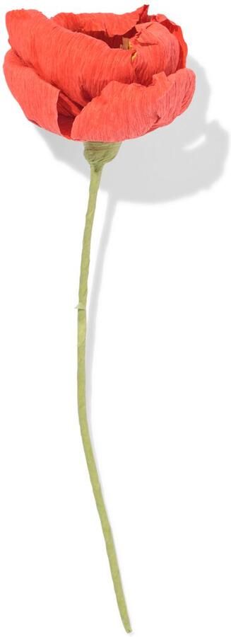 HEMA Kunstbloem Klaproos 23cm Papier Rood (rood)