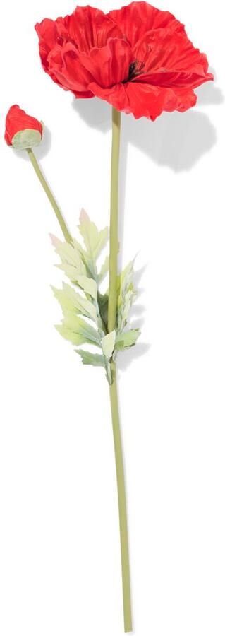 HEMA Kunstbloem Klaproos 55cm Rubber Rood (rood)