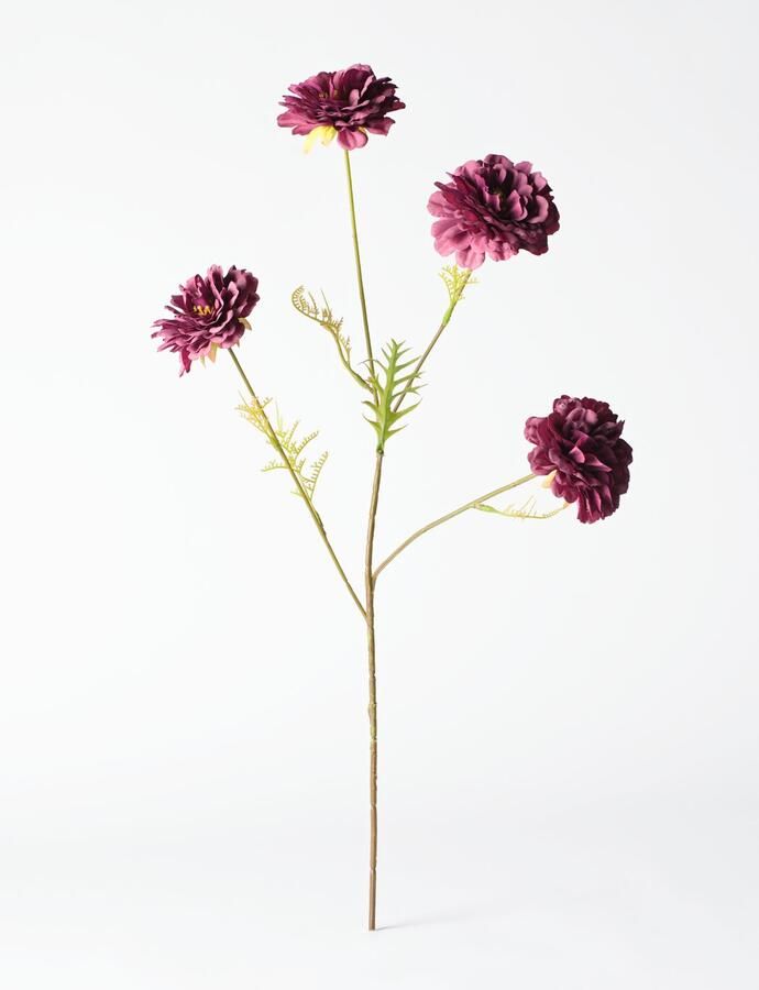 HEMA Kunstbloem Zinnia 55cm Donkerpaars (donkerpaars)
