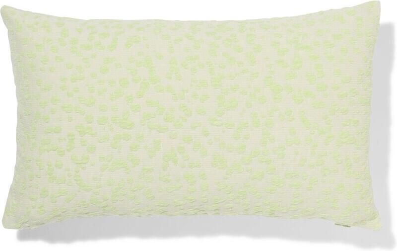 HEMA Kussenhoes 50x30cm Velours Stippen Groen (groen)