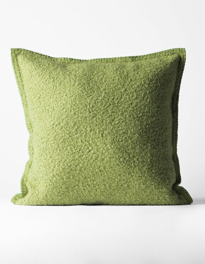 HEMA Kussenhoes 50x50cm Boucle Groen (groen)