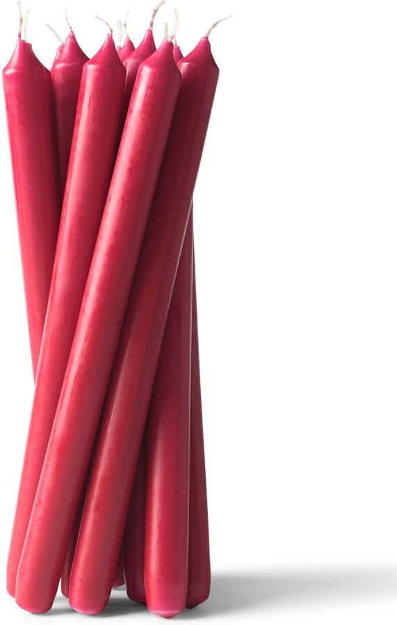 HEMA Lange Huishoudkaarsen Ø2.2x29 Donkerrood 12 Stuks (donkerrood)