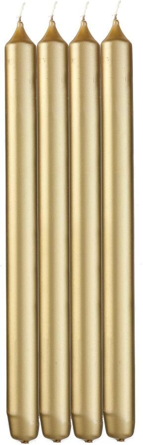 HEMA Lange Huishoudkaarsen Ø2.2x29 Goud 4 Stuks (goud) - Foto 1