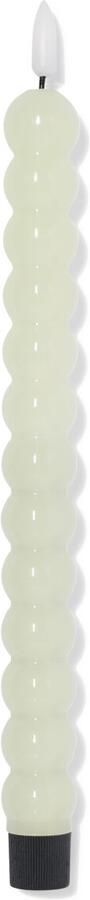 HEMA Led-dinerkaars ⌀2.3x29cm Ribbel Lichtgroen (lichtgroen)