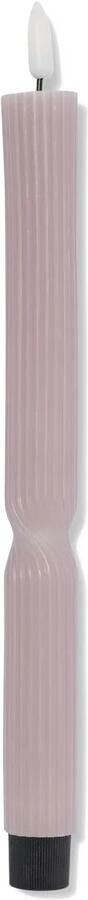 HEMA Led-dinerkaars ⌀2.3x29cm Ribbel Strepen Naturel (naturel)