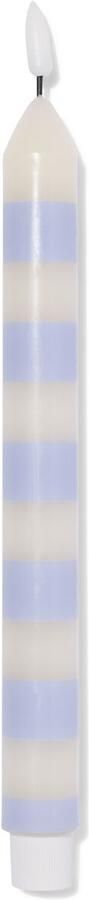 HEMA Led-dinerkaars ⌀2.3x29cm Strepen Ivoor -blauw (blauw)