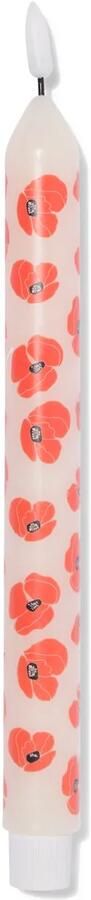 HEMA Led-dinerkaars ⌀2.3x29cm Was Glad Bloem (oranje)
