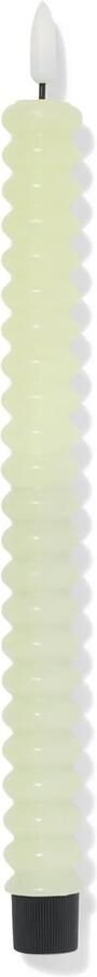 HEMA Led Huishoudkaars ⌀2.3x29cm Ribbel Lichtgroen (lichtgroen)
