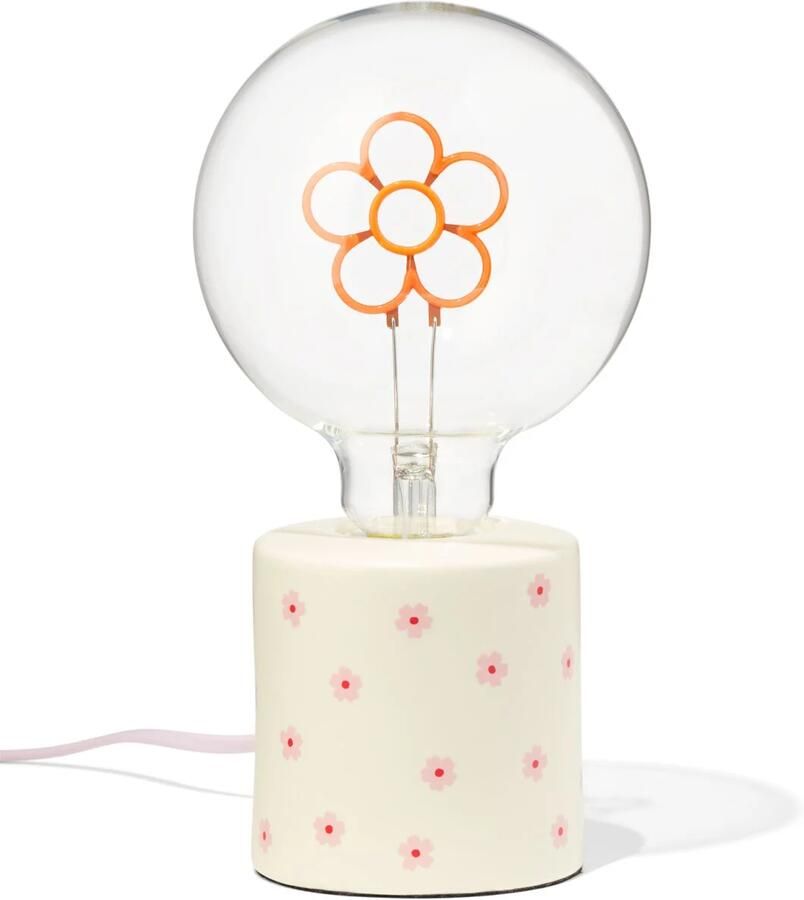 HEMA Led-lamp 12.5x12.5x23cm Bloem
