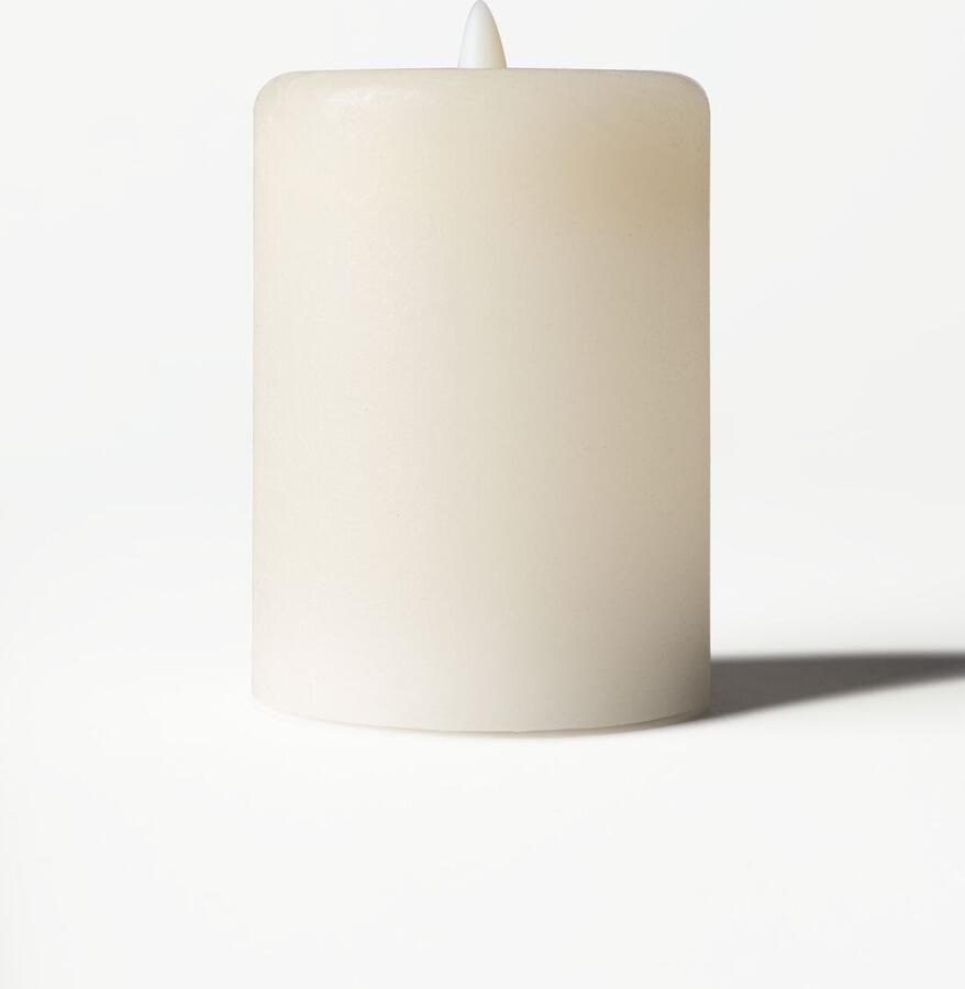 HEMA Led Stompkaars ⌀7.5x10cm Rustiek Ivoor (ivoor)
