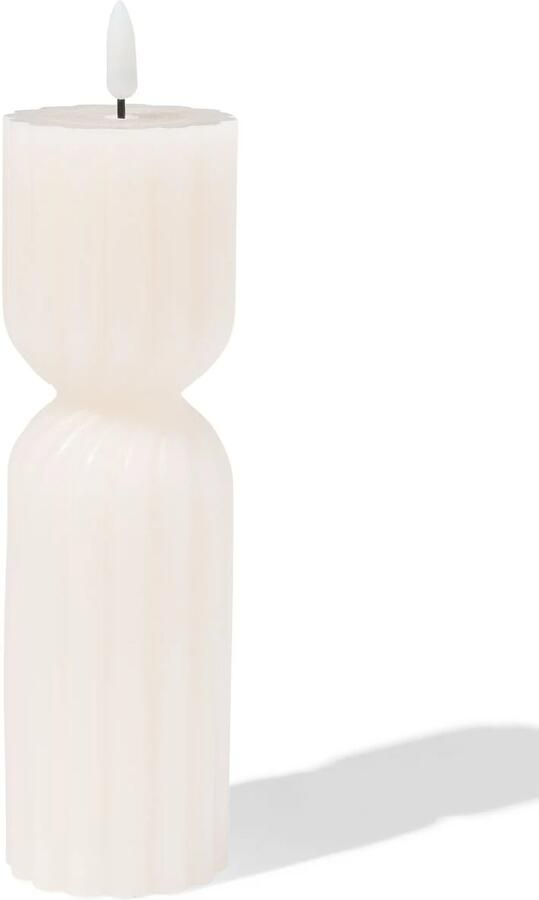HEMA Led Vormkaars ⌀6.2x23cm Diabolo Ivoor (ivoor)