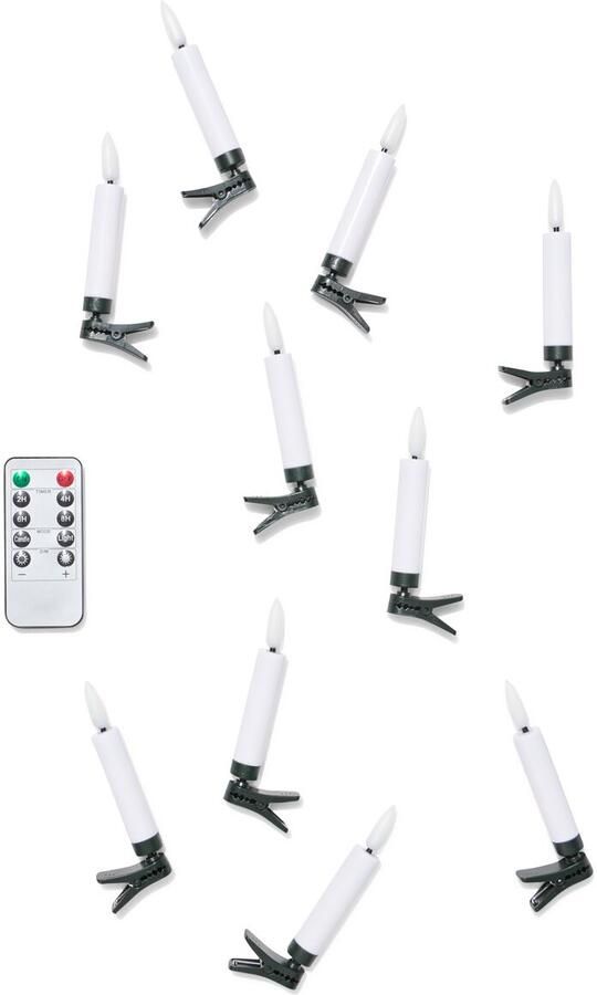 HEMA Lichtsnoer Met 10 Ledkaarsen Op Clip Voor Binnen