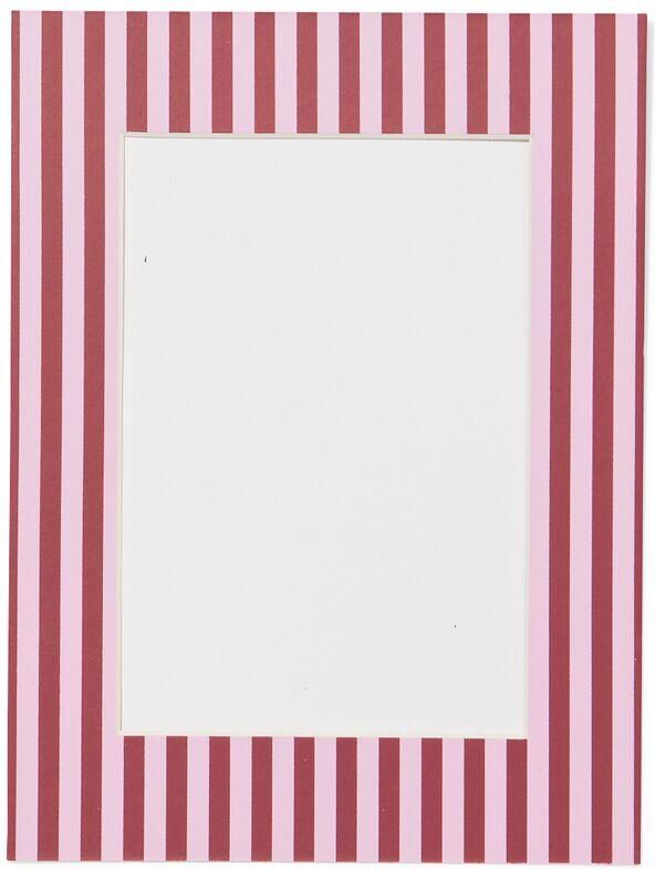 HEMA Passe-partout 15x20cm Papier Strepen (bordeauxrood)