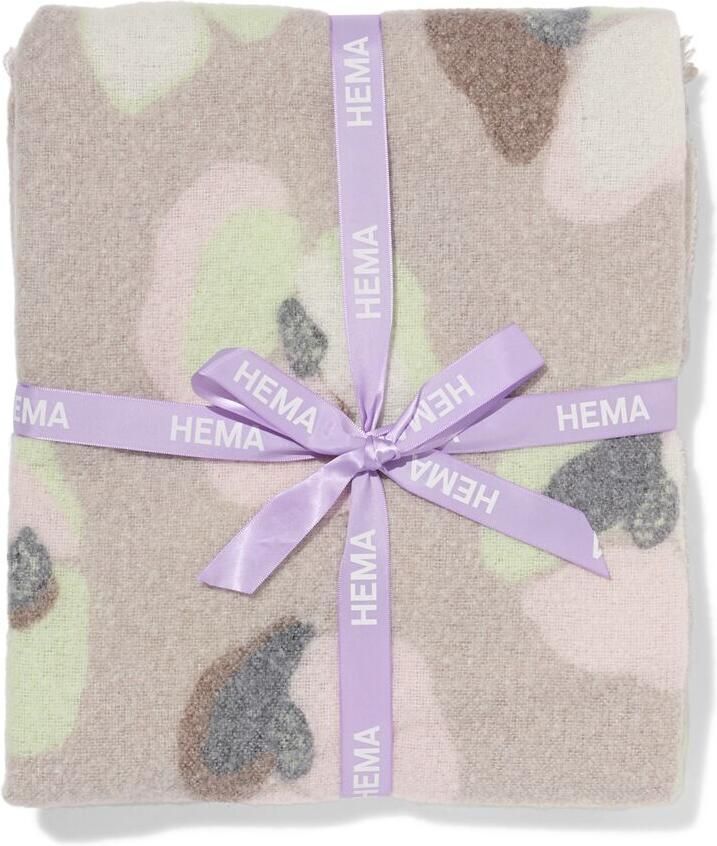 HEMA Plaid 130x150cm Wollook Bloemen (multi)