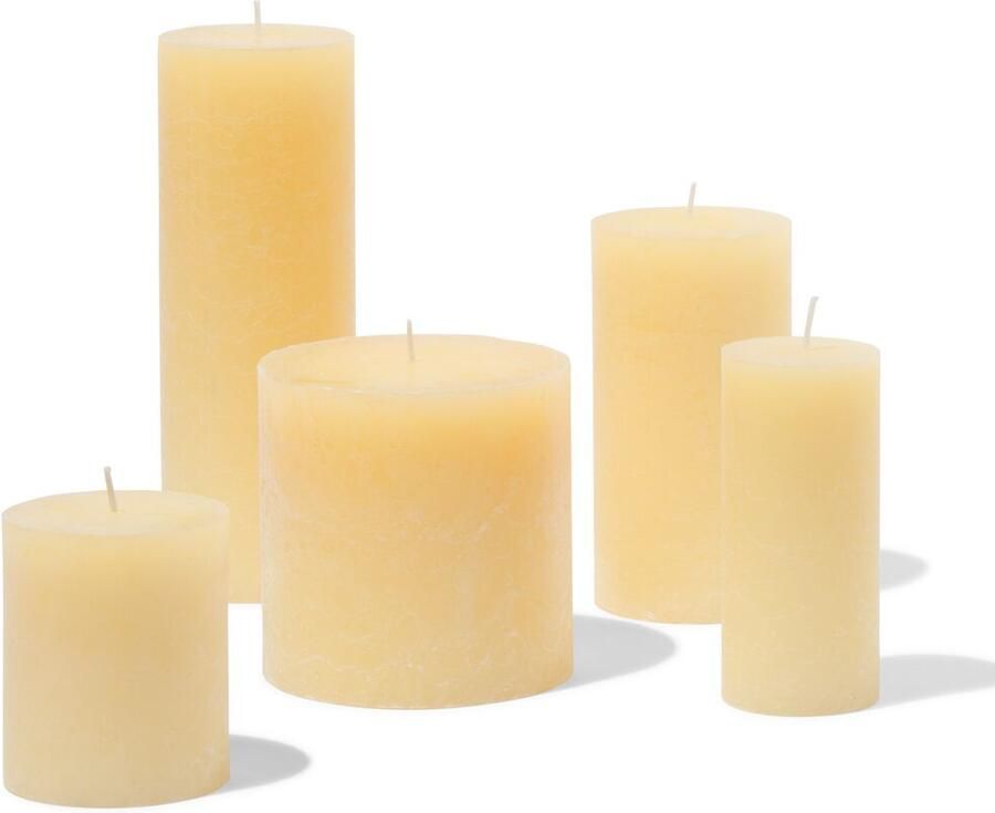HEMA Rustieke Kaarsen Lichtgeel (lichtgeel)